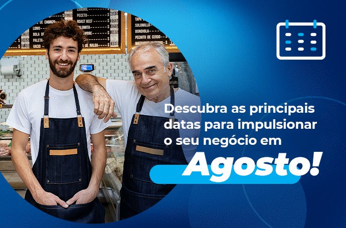 Pai e filho trabalhando juntos em seu empreendimento.